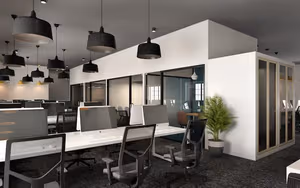 3 Person Coworking Desk