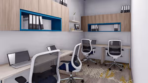 4 Person Coworking Desk