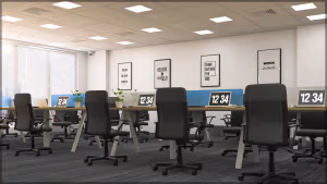 8 Person Coworking Desk