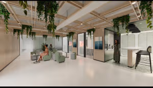 3 Person Coworking Desk