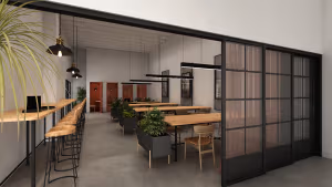 3 Person Coworking Desk