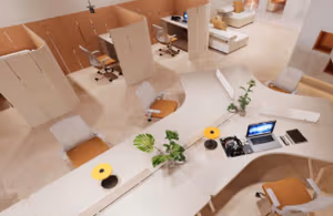 6 Person Coworking Desk