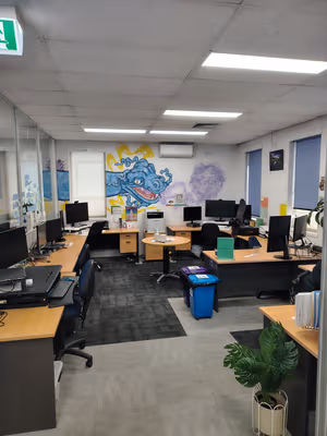 3 Person Coworking Desk