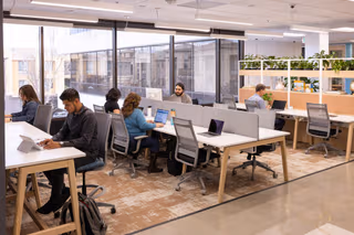 3 Person Coworking Desk