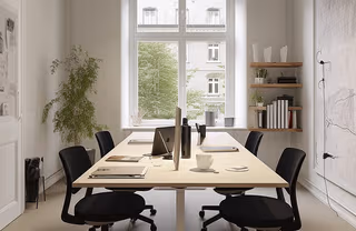 5 Person Coworking Desk