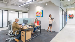 3 Person Coworking Desk