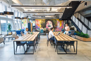 3 Person Coworking Desk