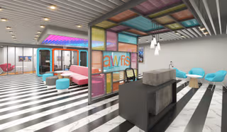 4 Person Coworking Desk