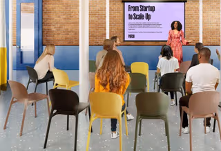 3 Person Coworking Desk