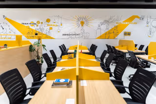 3 Person Coworking Desk