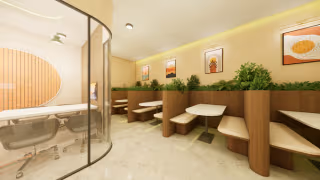 200 Person Private Office