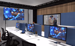 7 Person Coworking Desk