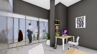 1 Person Coworking Desk