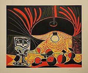 Pablo Picasso, Nature morte sous la Lampe, 1962, 53 x 64 cm