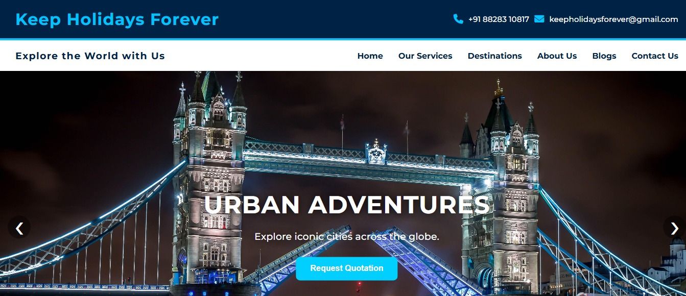 Keep Holidays Forever Website