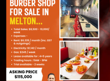 Burger Shop For Sale In Melton