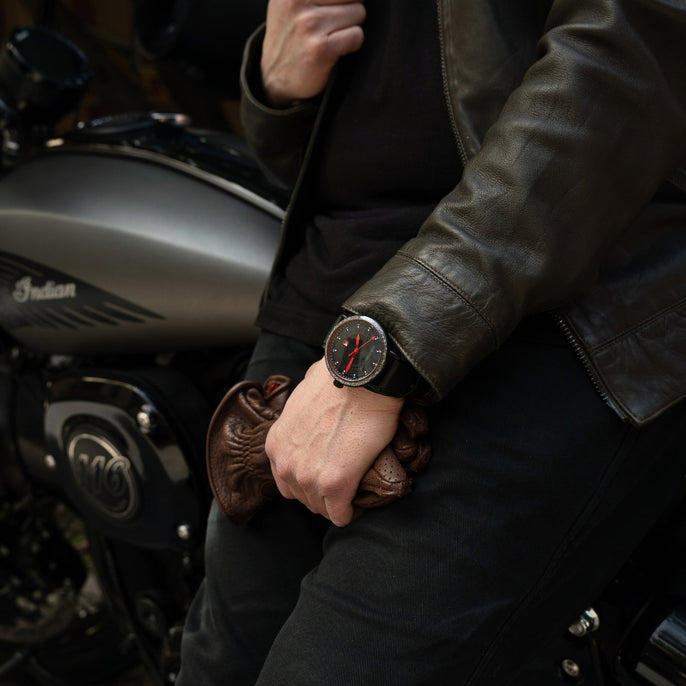 Indisches Motorrad im Einzelhandel, rund, 44 mm