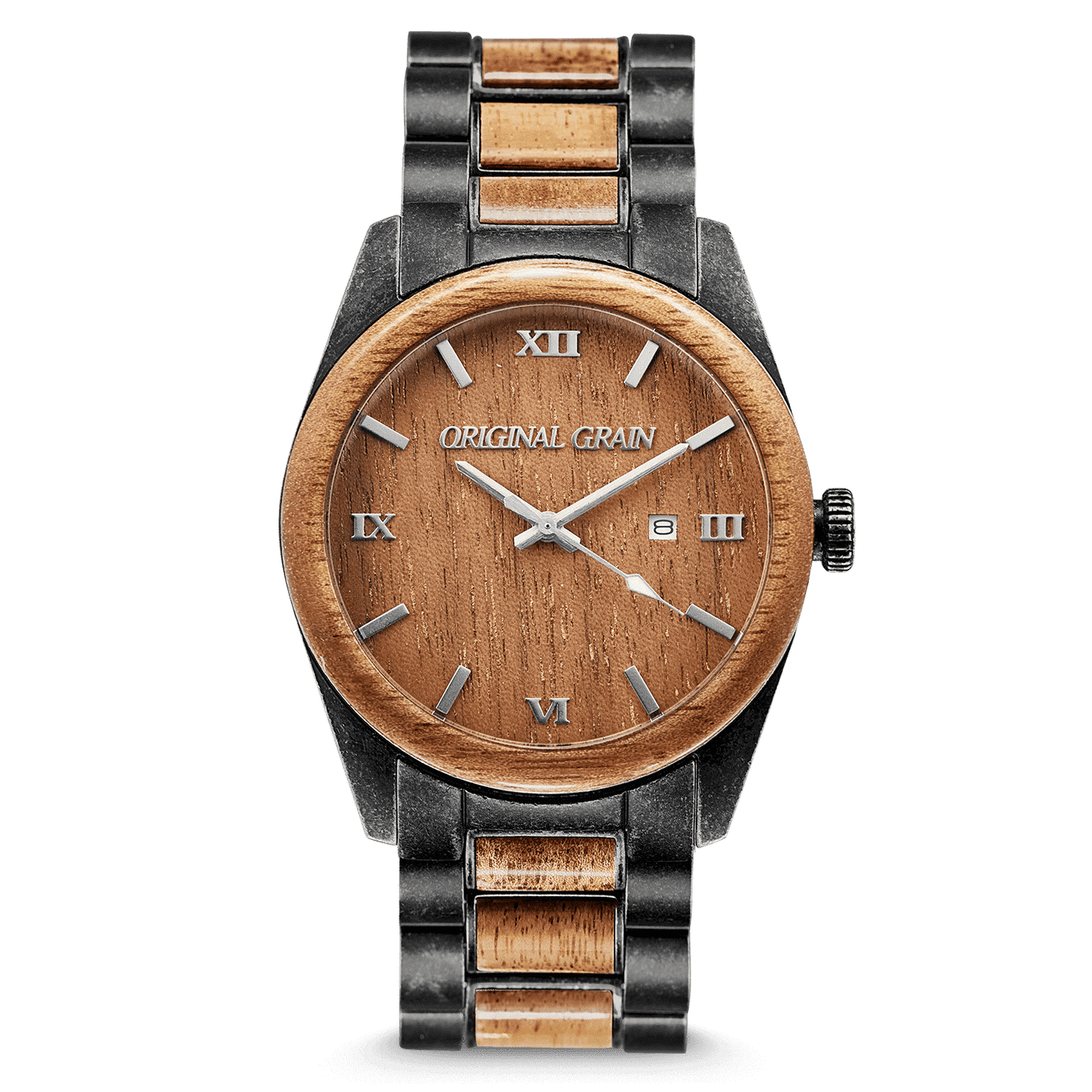 Koa Stonewashed Steel Classic 43mm