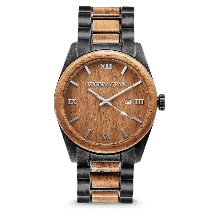 Koa Stonewashed Steel Classic 43mm