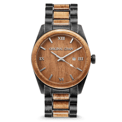 Koa Stonewashed Steel Classic 43mm