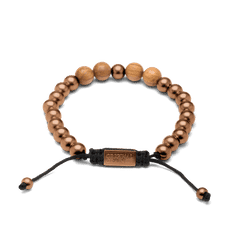 Whiskey Espresso Macrame Bracelet 8mm Clasp by Original Grain
