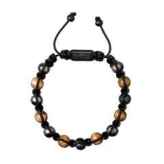 Koa Stonewashed Steel Shambala Bracelet 8mm