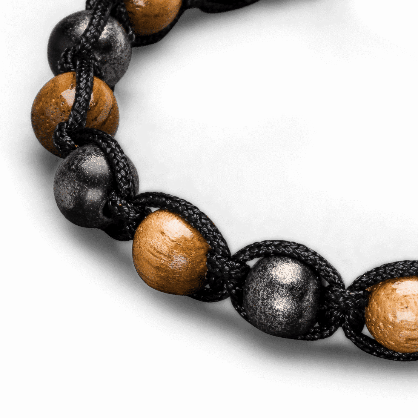 Koa Stonewashed Steel Shambala Bracelet 8mm