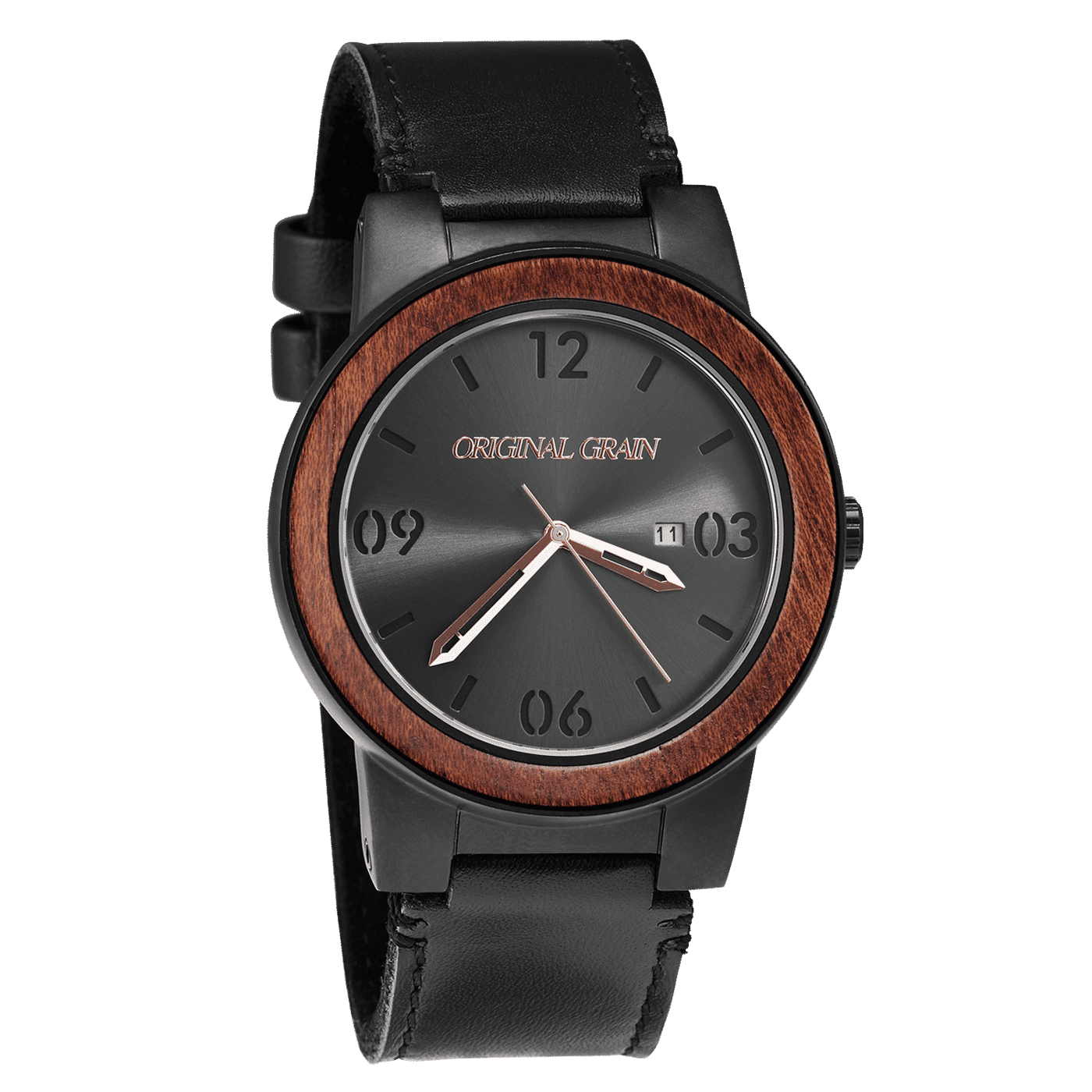 Sapele Black Leather Barrel 47mm