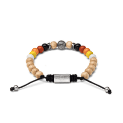 Back of Houston Astros Round Macrame Bracelet 8mm by Original Grain