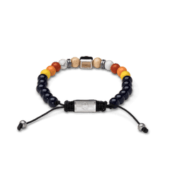 Back of Houston Astros Square Macrame Bracelet 8mm