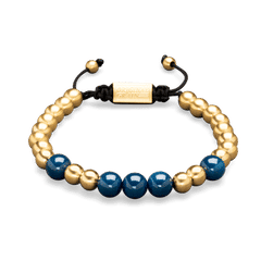 1849 Blue Gold Rush Macrame Bracelet 8mm
