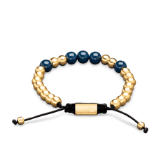 1849 Blue Gold Rush Macrame Bracelet 8mm