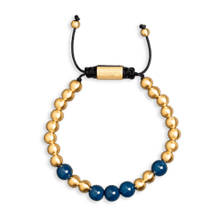 1849 Blue Gold Rush Macrame Bracelet 8mm