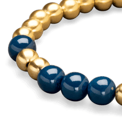 1849 Blue Gold Rush Macrame Bracelet 8mm