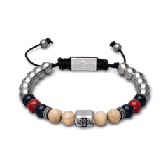 Boston Red Sox Square Macrame Bracelet 8mm