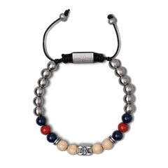 Boston Red Sox Square Macrame Bracelet 8mm