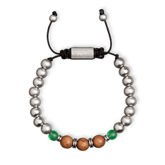 Rockaway Beach Steel Macrame Bracelet 8mm by Original Grain