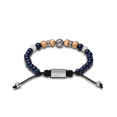 Back of New York Yankees Steel Macrame Bracelet 8mm by Original Grain
