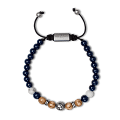 New York Yankees Steel Macrame Bracelet 8mm by Original Grain