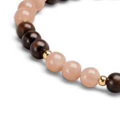 Ebony Moonstone Womens Macrame Bracelet 6mm
