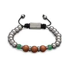 Rockaway Beach Steel Macrame Bracelet 8mm by Original Grain