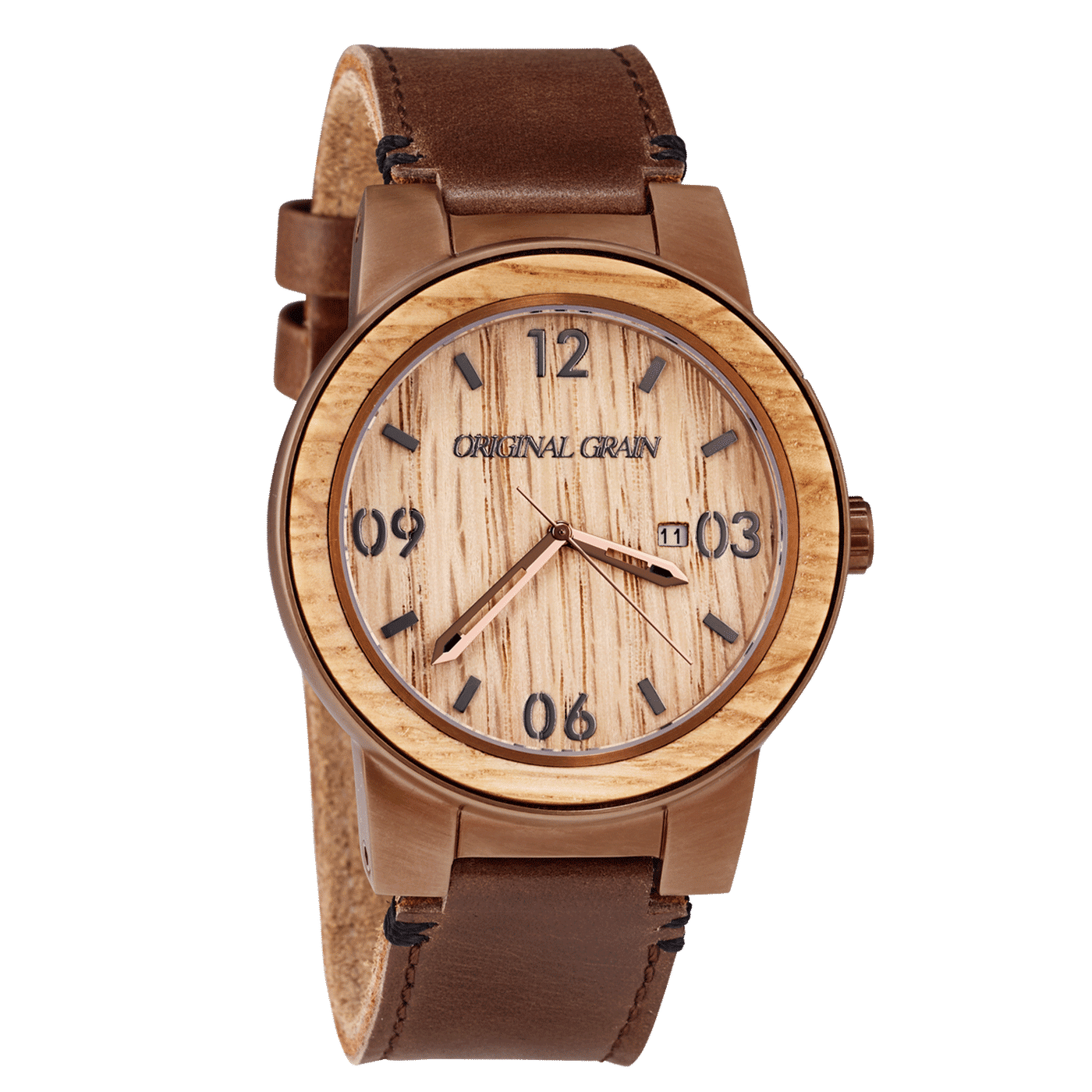 Whiskey Barrel Leather 47mm by Original Grain