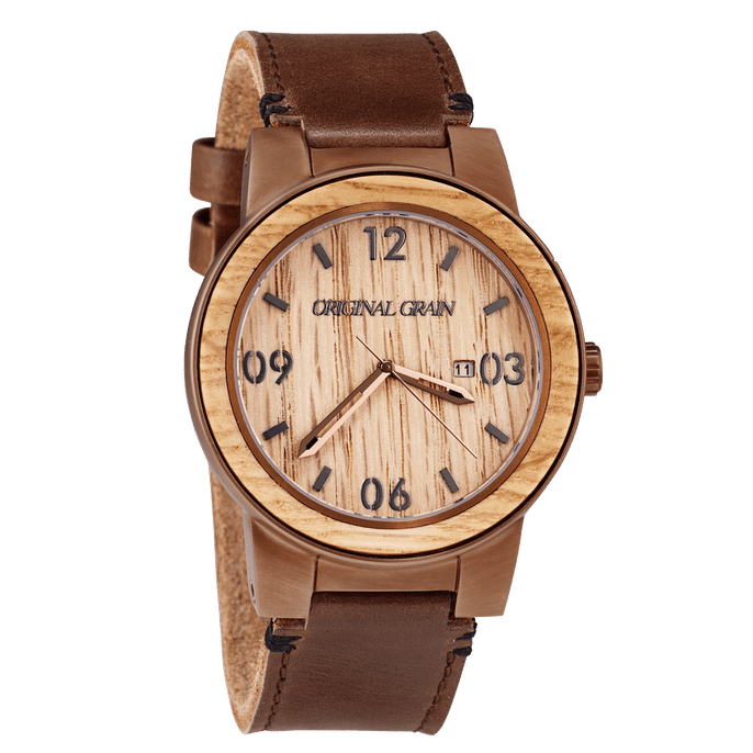 Whiskey Barrel Leather 47mm by Original Grain