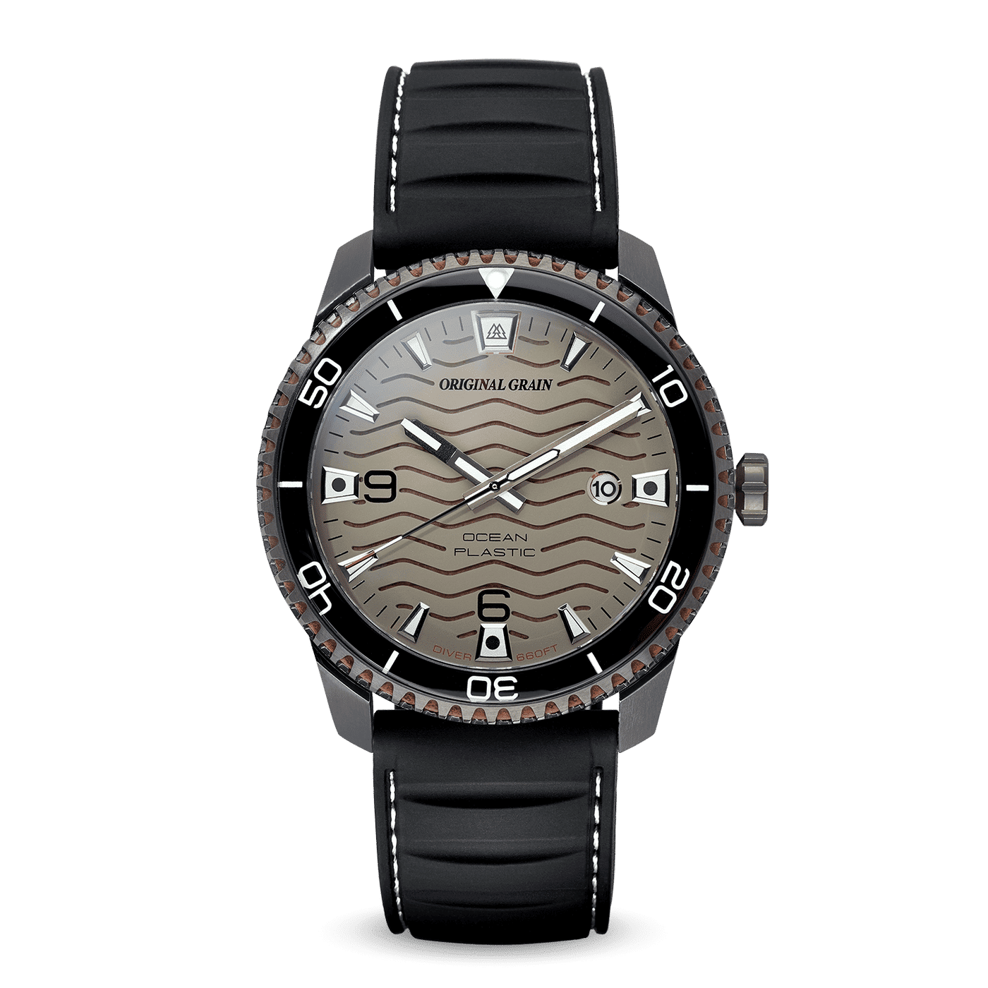 Mahagoni Gunmetal Ocean Plastic Taucher 44mm