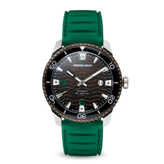 Teakholz Green Ocean Plastic Diver 44mm
