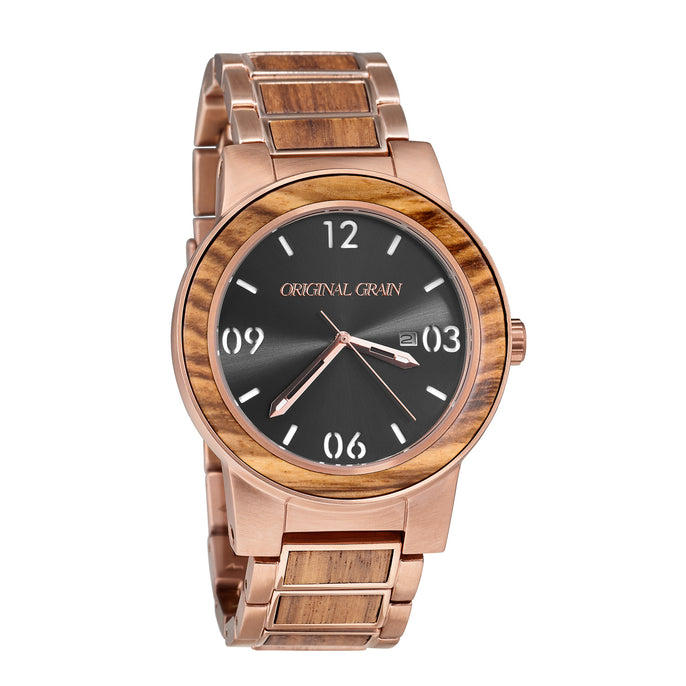 Zebrawood Rosegold Barrel 47mm by Original Grain
