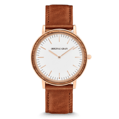 Zebrawood Rosegold Minimalist 40mm by Original Grain