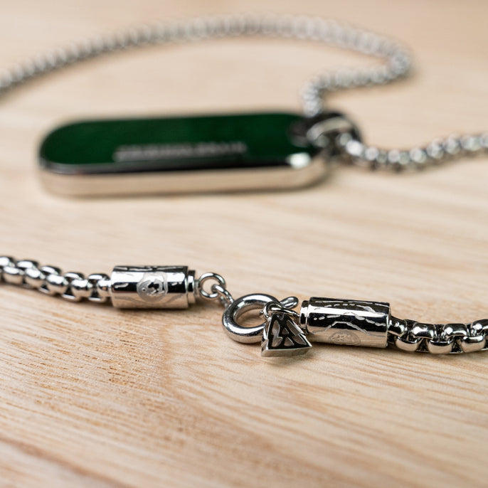 Jade Silver Dog Tag