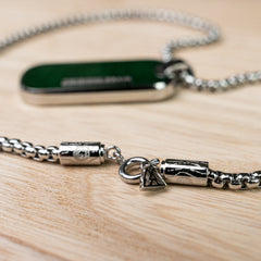 Jade Silver Dog Tag