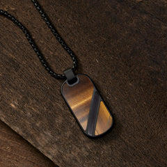 Koa Chrono + Tiger's Eye Pendant Bundle